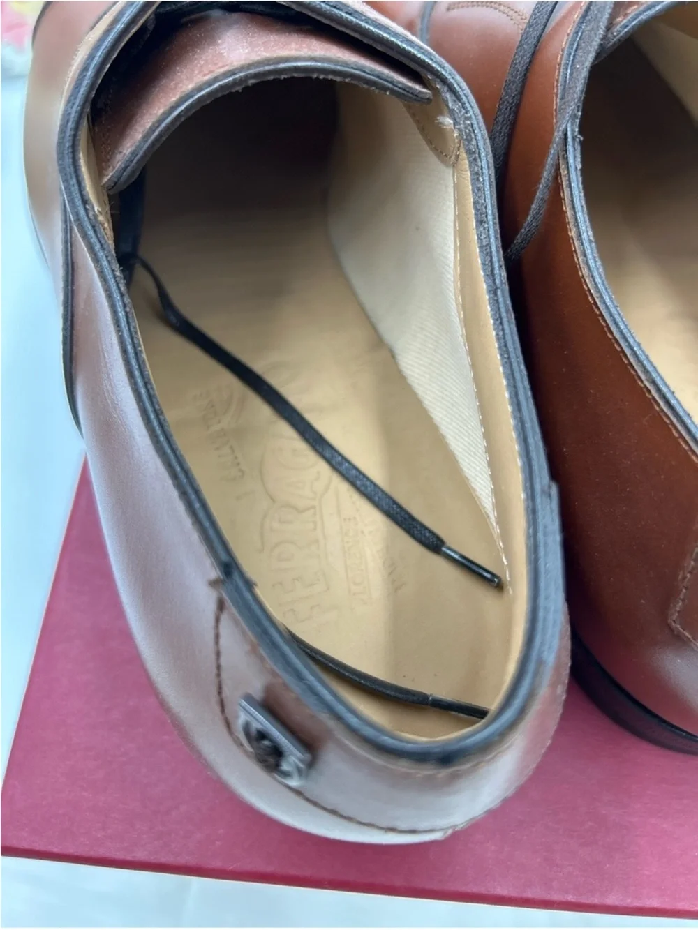 Men’s Salvatore Ferragamo GILLO lace up Loxford size 8D made in Italy